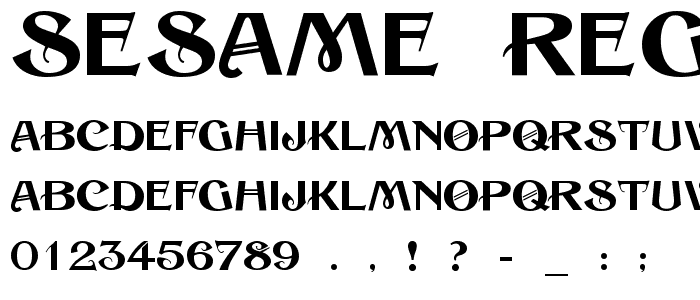 Sesame Regular font